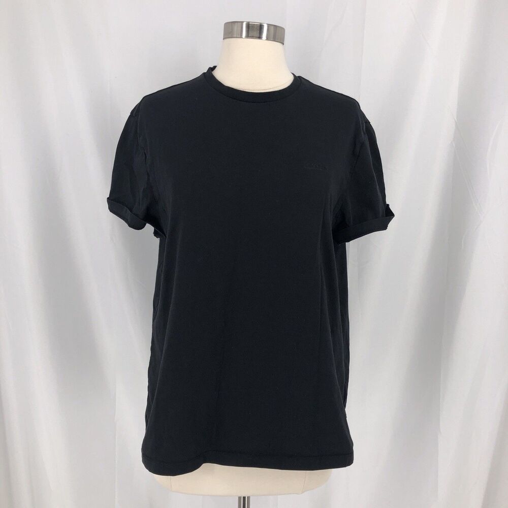 Calvin Klein Black Pima Cotton Stretch T-Shirt Womens Casual Wear Medium